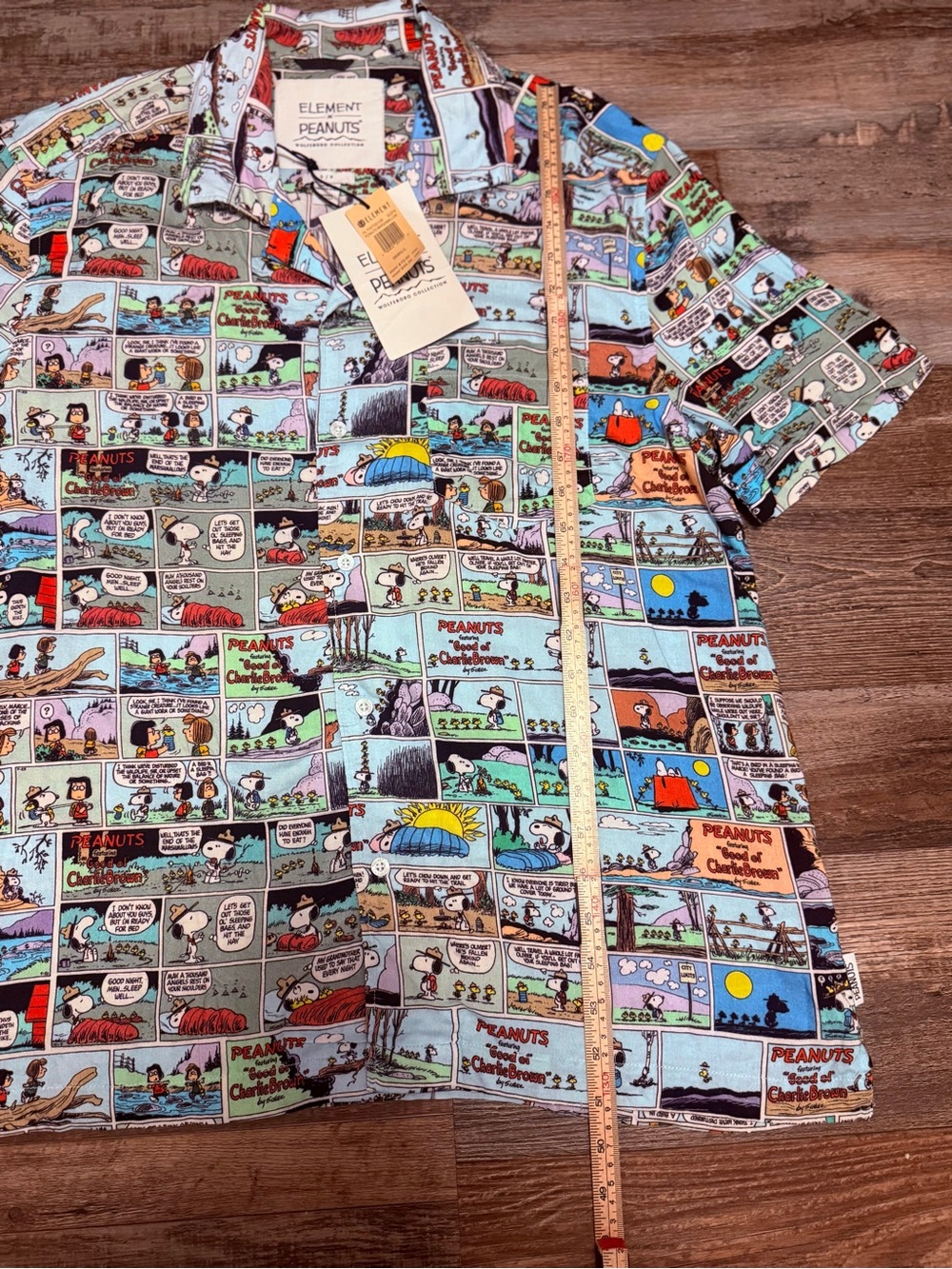 Element Peanuts Comic Panel Button-Down Shirt NWT Size Small - Picture 4 of 9